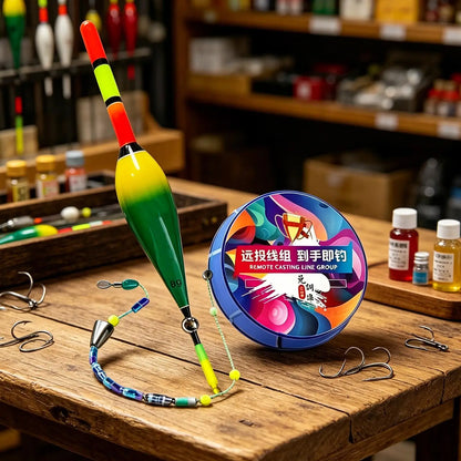 Fishing Line with Bobber Color Changing Float Automatic Bobber Line Set for Bass Fishing for Kayak, Saltwater, Boat, Pier