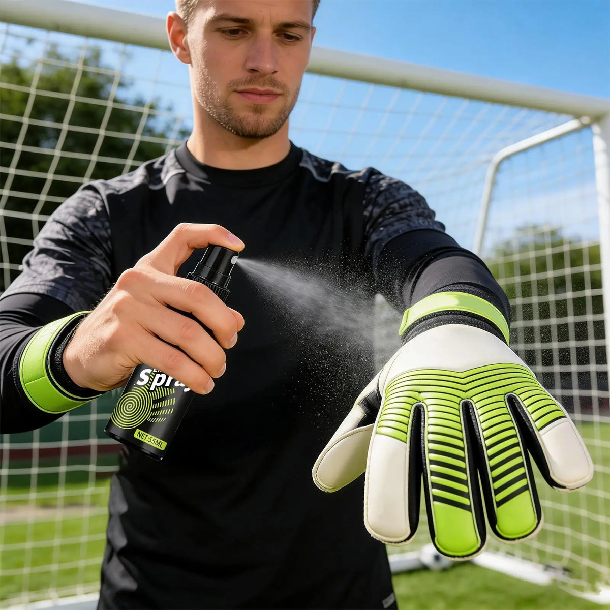 Goalie Glove Spray Grip Anti-Skid Sticky Adhesive Grip Spray Goalkeeper Glove Grip Spray Safe Goalkeeper Gloves Spray