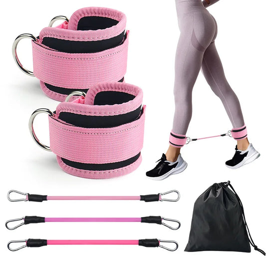 Cable Ankle Straps Double D-Ring Ankle Cuffs For Gym Workouts Glutes Legs Strength Training Brace Support Sport Safety Abductors