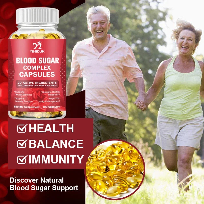 Blood Sugar Complex Supplements, with Cinnamon, Turmeric, Supports Healthy Blood Sugar Healthy Energy Levels, Metabolism