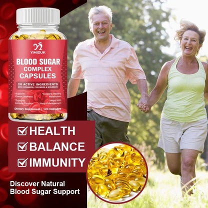 Blood Sugar Complex Supplements, with Cinnamon, Turmeric, Supports Healthy Blood Sugar Healthy Energy Levels, Metabolism