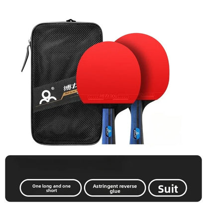 5 stars Table Tennis Rackets Professional High Performance Sets with bag Carrying Case Training Pure Solid Wood High Elasticity