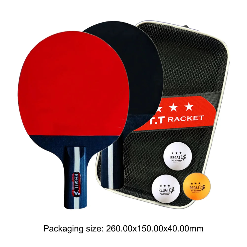 Table Tennis Racket 2 Rackets & 3 Balls Table Tennis Paddles Professional 2 Player Ping Pong Set for Beginners Training Game