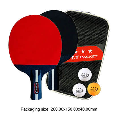 Table Tennis Racket 2 Rackets & 3 Balls Table Tennis Paddles Professional 2 Player Ping Pong Set for Beginners Training Game