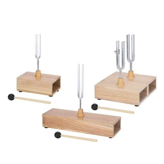 256/440/512HZ Tuning Fork, Tuning Fork Resonance Box, Chakra Tuning Forks for Sound Therapy, Yoga, Meditation and Relaxation