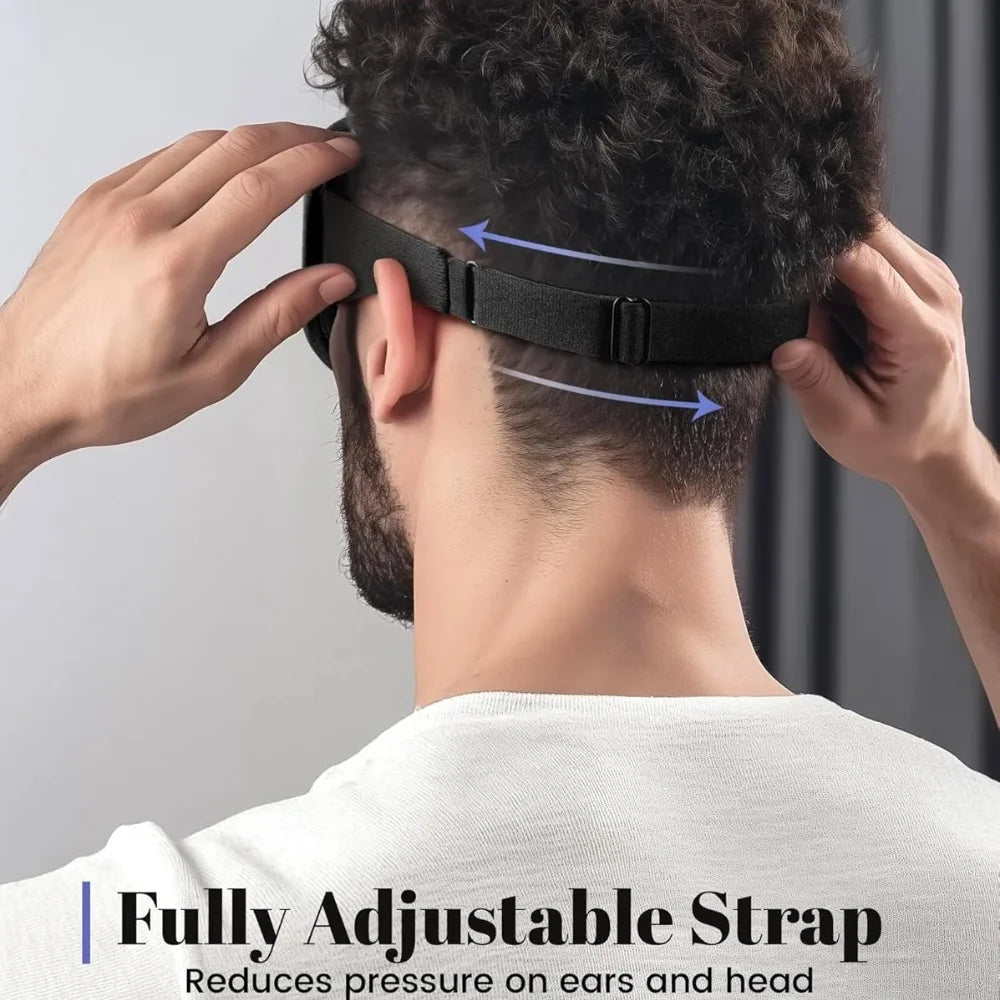 Sleep Mask Blackout Eye Masks for Sleep-3D Breathable Soft Comfortable Eye Mask for Travel-Adjustable Night Masks for Sleeping