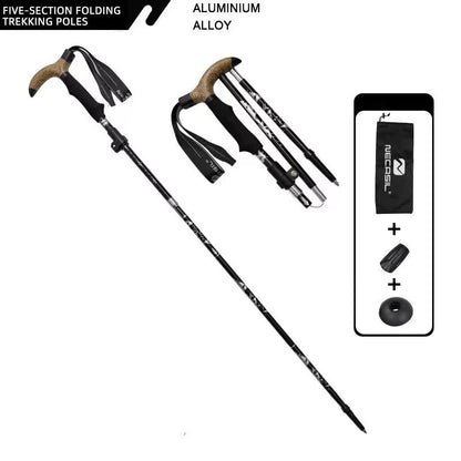 Walking Cane Telescopic Baton Folding Walking Sticks Aluminum Alloy Crutches Trekking Cane Hiking Trekking Poles North Pole