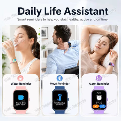 Smart Watch Men 2.01'' AMOLED Screen Waterproof Multiple Sport Mode Fitness HD Bluetooth Call Smartwatch Men Women Bracelet Ht30