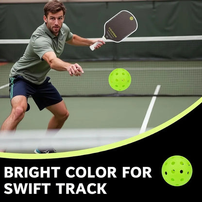5Pcs Premium 40-Holes Outdoor Pickleball Balls Perfectly Balanced High Bounce True Flight Durable Outdoor Pickleball Set.