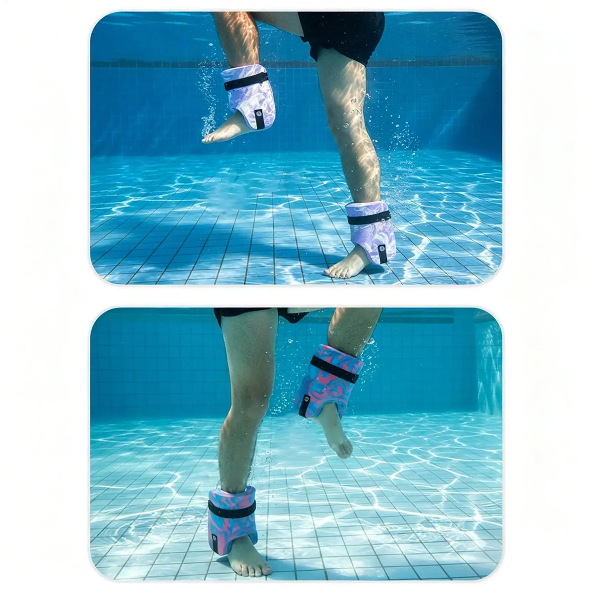 2 Pieces Adjustable Water Aerobics Ankle Weights For Pool Equipment Aquatic Exercise Ankle Weights For Home Gym Workout Spa