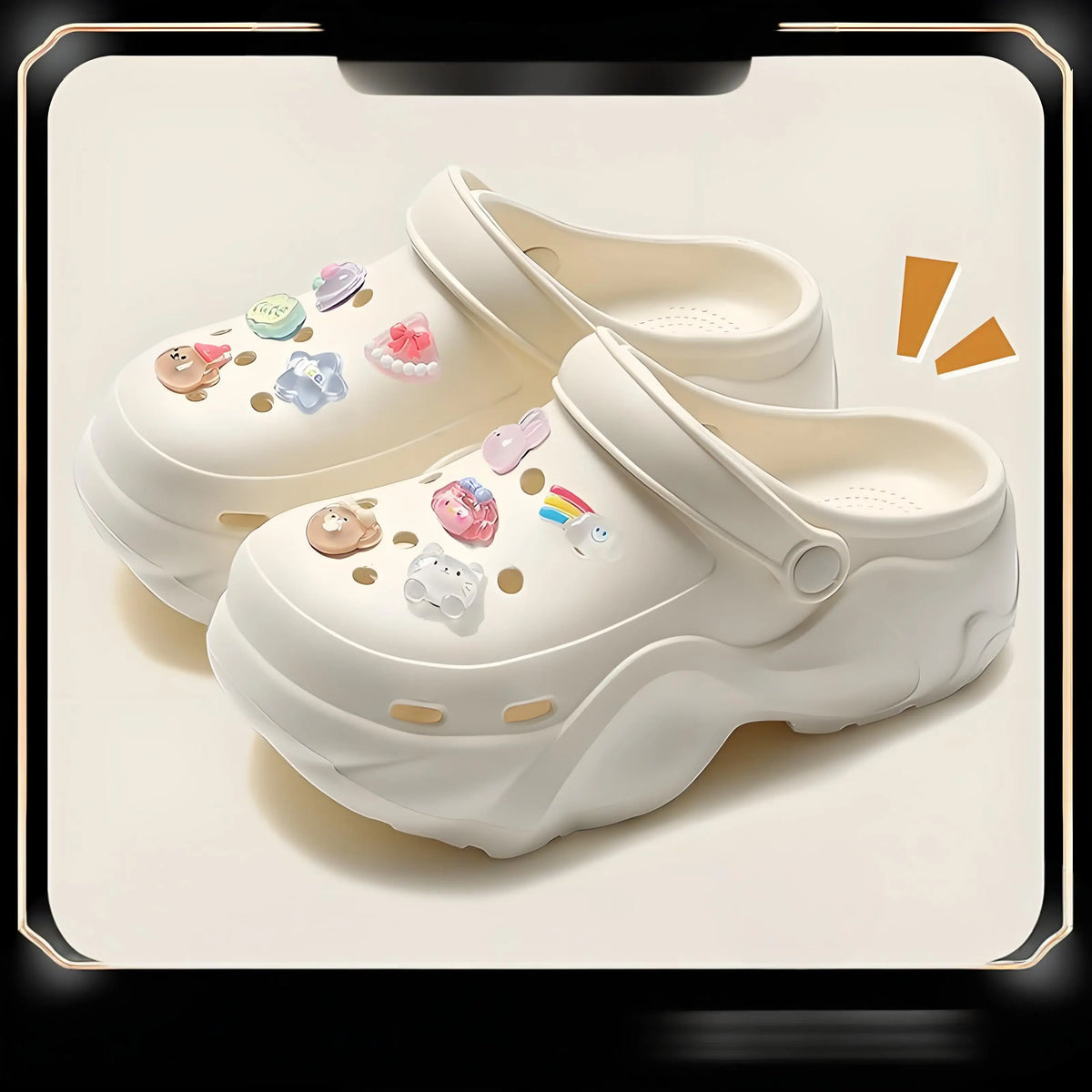 Women DIY Cute Animal button Decor Clogs Fashion Summer Spring Autumn Beach Sandals Cave Hole Female Garden Shoes Students Girls