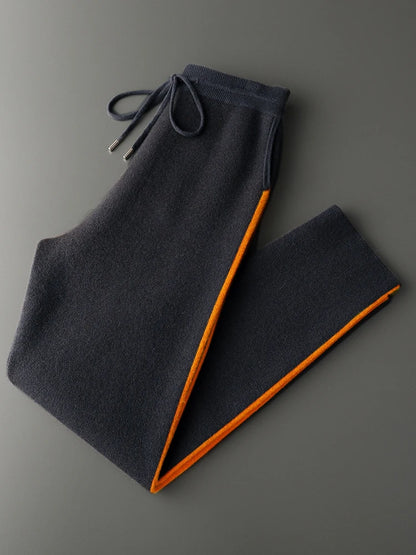 Luxury Men's 100% Cashmere Hooded Sweater Cardigan Casual Cashmere Pants Thick Warm Knitwear Autumn Winter Jacket Hoodie Tops