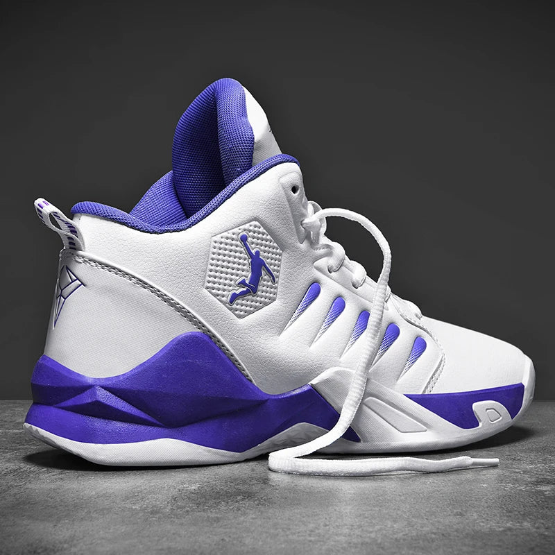Men's Basketball Shoes Breathable Cushioning Non-Slip Wearable Runing Shoes Gym Training Athletic Basketball Sneakers for Women