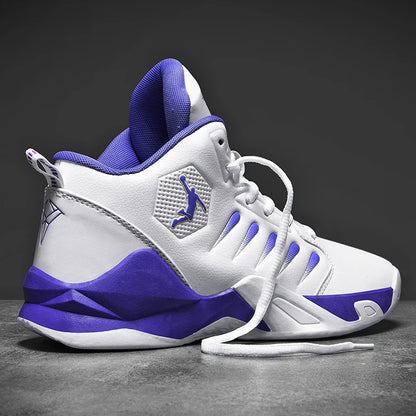Men's Basketball Shoes Breathable Cushioning Non-Slip Wearable Runing Shoes Gym Training Athletic Basketball Sneakers for Women