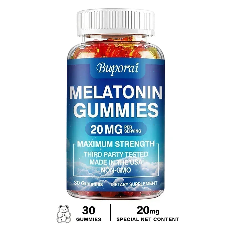 Melatonin 20 Mg Gummies - Relieve Insomnia Healthy Sleep Quality Deep Sleep Stress Relief