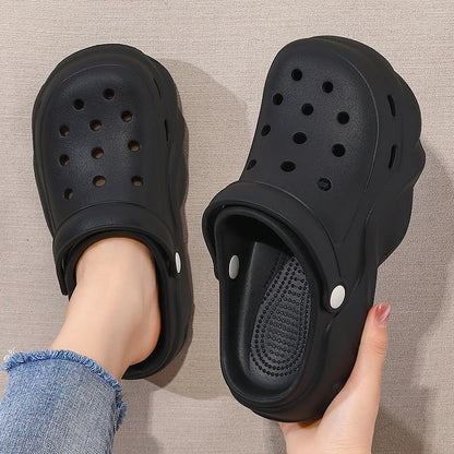 Women DIY Cute Animal button Decor Clogs Fashion Summer Spring Autumn Beach Sandals Cave Hole Female Garden Shoes Students Girls