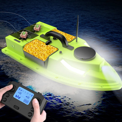 GPS Fishing Bait Boat With Fish Finder - Large Battery RC Remote Control Boat For Bass Lure Fishing, New Durable Plastic Design