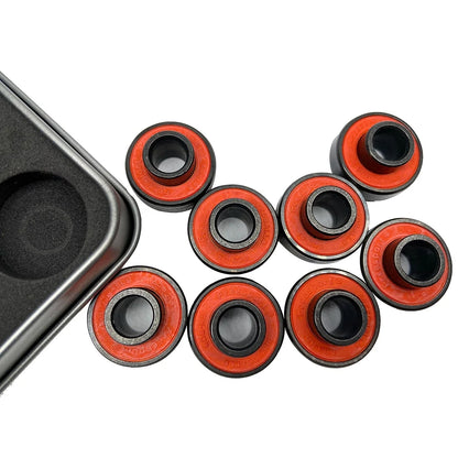 608 Hybrid Black Ceramic Bearings for Inline Skate or Skateboard Scooter Longboard (Pack of 8)
