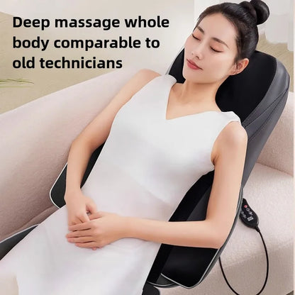 Shiatsu Neck Back Massager with Heat, 2D ro 3D Kneading Massage Chair Pad, Adjustable Compression Seat Massager for Full Body