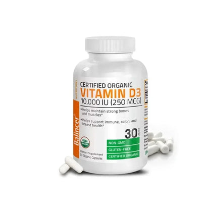 Vitamin D3 - Promotes Healthy Muscle Function and Immune Support, Strong Bones and Nervous System Health, 120 Capsules