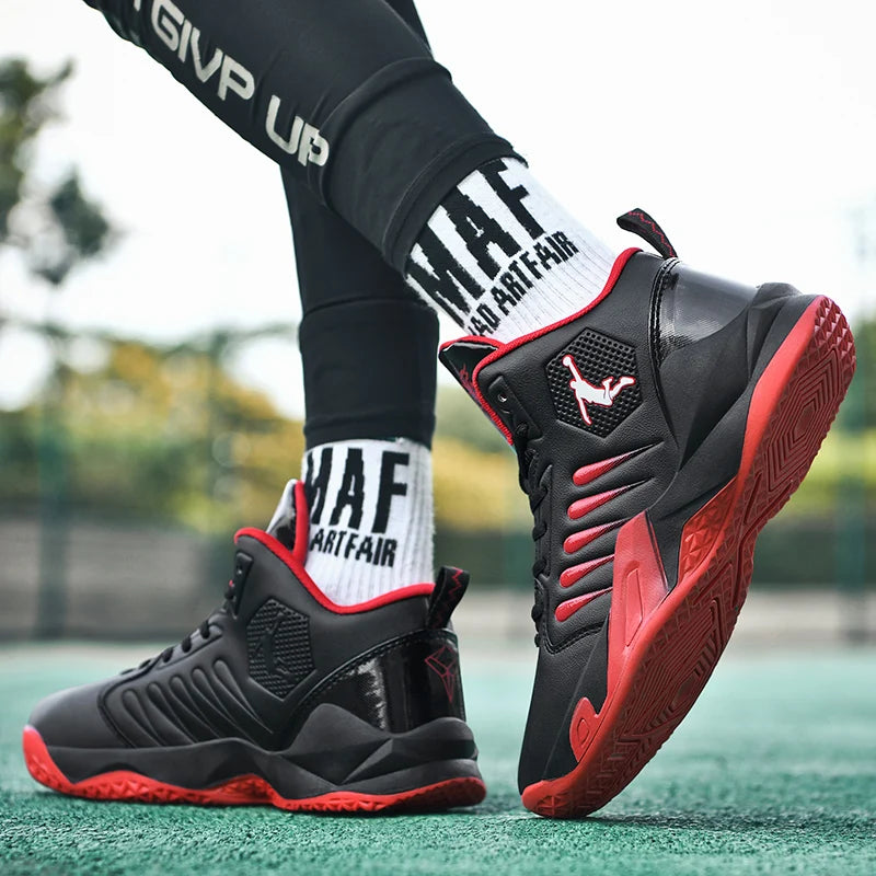 Men's Basketball Shoes Breathable Cushioning Non-Slip Wearable Runing Shoes Gym Training Athletic Basketball Sneakers for Women
