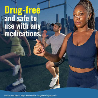 Breathe Right Sport Nasal Strips, Sweat‑Resistant ActiveVent Tan 44 Counts, Extra Strength Drug‑Free, Secure Hold During Workout, Easier Nasal Breathing for Sports Exercise & Sleep