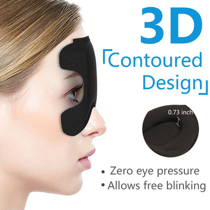 Sleep Mask 3D Eye Mask for Sleeping 100% Light Blocking Eye Covers with Adjustable Strap NightBlindfold for MenWomen Memory Foam