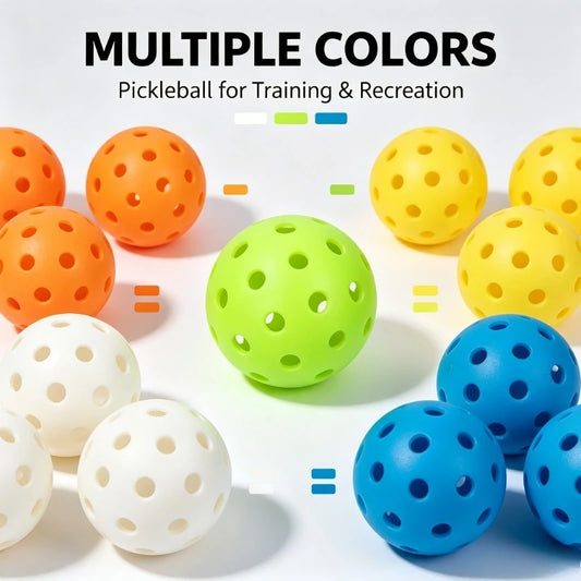 12pcs Pickleball 74MM Durable 40 Holes Outdoor Pickleballs 26g Outdoor for Competition Pickleball Packs of Pickleballs
