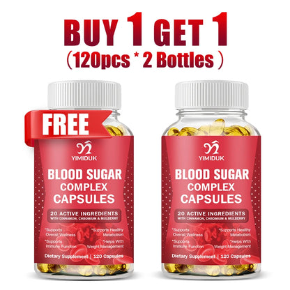 Blood Sugar Complex Supplements, with Cinnamon, Turmeric, Supports Healthy Blood Sugar Healthy Energy Levels, Metabolism