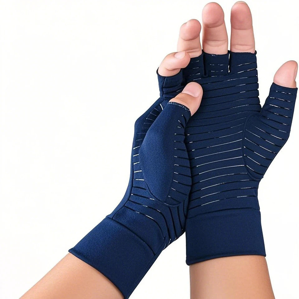 GTUBIKE 1Pair Copper Arthritis Gloves for Hand Pain Relief,Rheumatoid Osteoarthritis,Swelling, Carpal Tunnel, Compression Gloves