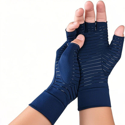 GTUBIKE 1Pair Copper Arthritis Gloves for Hand Pain Relief,Rheumatoid Osteoarthritis,Swelling, Carpal Tunnel, Compression Gloves