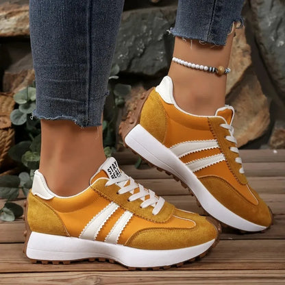 White Women's Sneaker Casual Shoes New Autumn Ladies Patchwork Running Shoes Popular Comfortable Breathable Female Footwear 2025