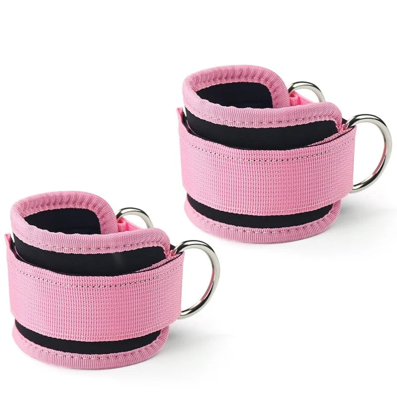 1 Pair Ankle Straps for Cable Machines Resistance Bands Attachment,Gym Cuffs with Stainless Steel D-Ring for Booty Leg Workout