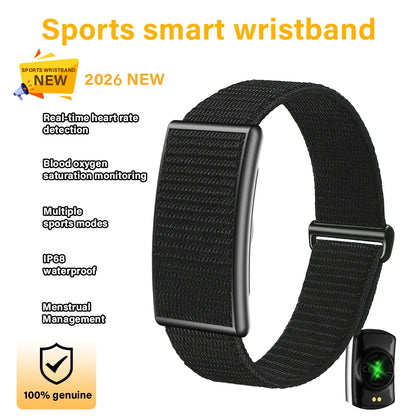 LAXASFIT Smart Band No Screen Fitness Tracker Heart Rate Blood Oxygen Monitor IP68 Waterproof Ultra-Thin Long Battery