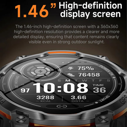 New smart sports watch, 1200mAh large capacity battery, GPS tracking, IPX8 waterproof, wireless communication, altimeter compass