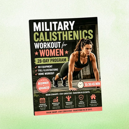 Calisthenics Workout for Women - 28-Day No-Equipment Home Exercise Program NoteBook