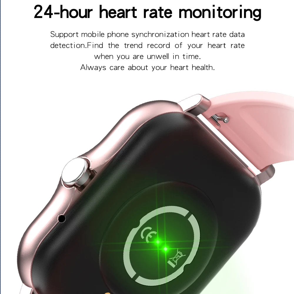 Smart Watch For Men Women Gift Full Touch Screen Sports Fitness Watches Blue Tooth Call Smartwatch Music Wristwatch Waterproof