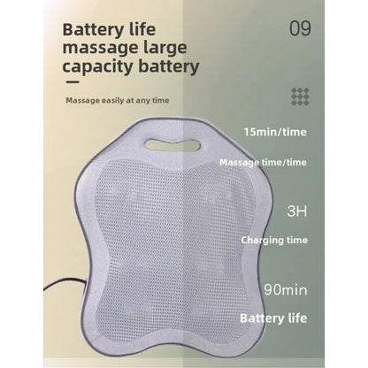 Back Massage Electric Heated Kneading Home Neck and Waist Open Back Lumbar Portable Full Body Massage Cushion With Hand Control