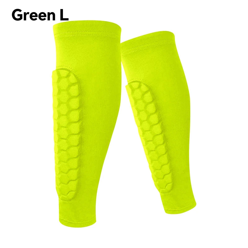 1Pcs Football Shin Guard Socks Sleeves with Foam Calf Compression Sleeve Honeycomb Pads Sports Legging Soccer Equipment