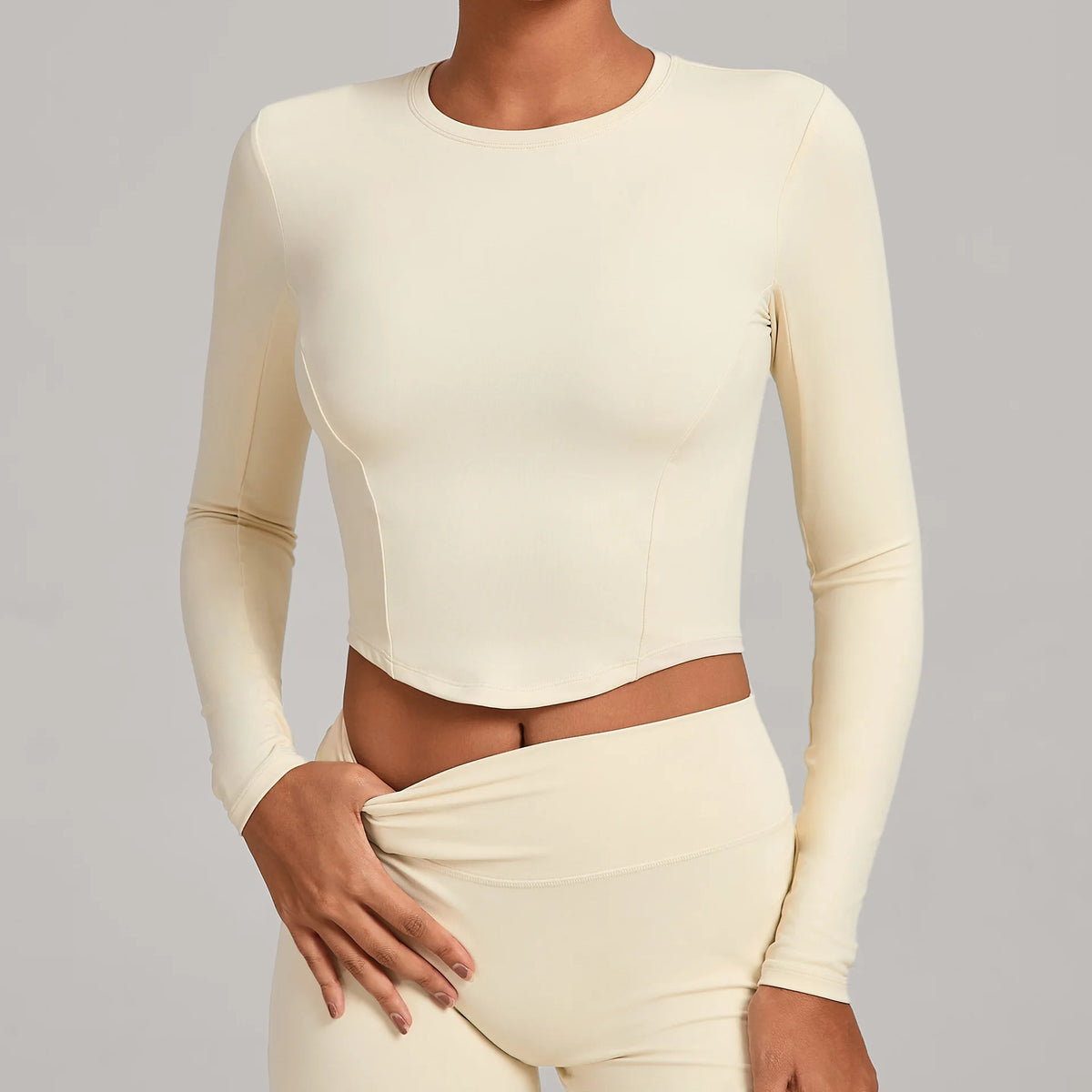 Gym Workout Top Women's Winter Tight-Fitting Long-Sleeved Yoga Sports Fitness Clothes Pilates Running Sports Long-Sleeved Tops