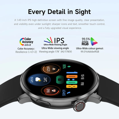 Smart Watch Women 2026 New Lady Fashion AMOLED HD Screen GPS Sport Heart Rate Bluetooth Call Waterproof Outdoor Watch Women