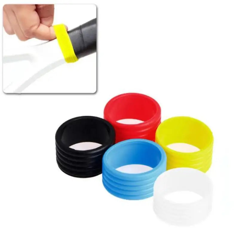 Tennis Game Accessories- 4Pcs Silicone Racket Grip Rings, Sweat-absorbency, Improved Handle Grip Strength