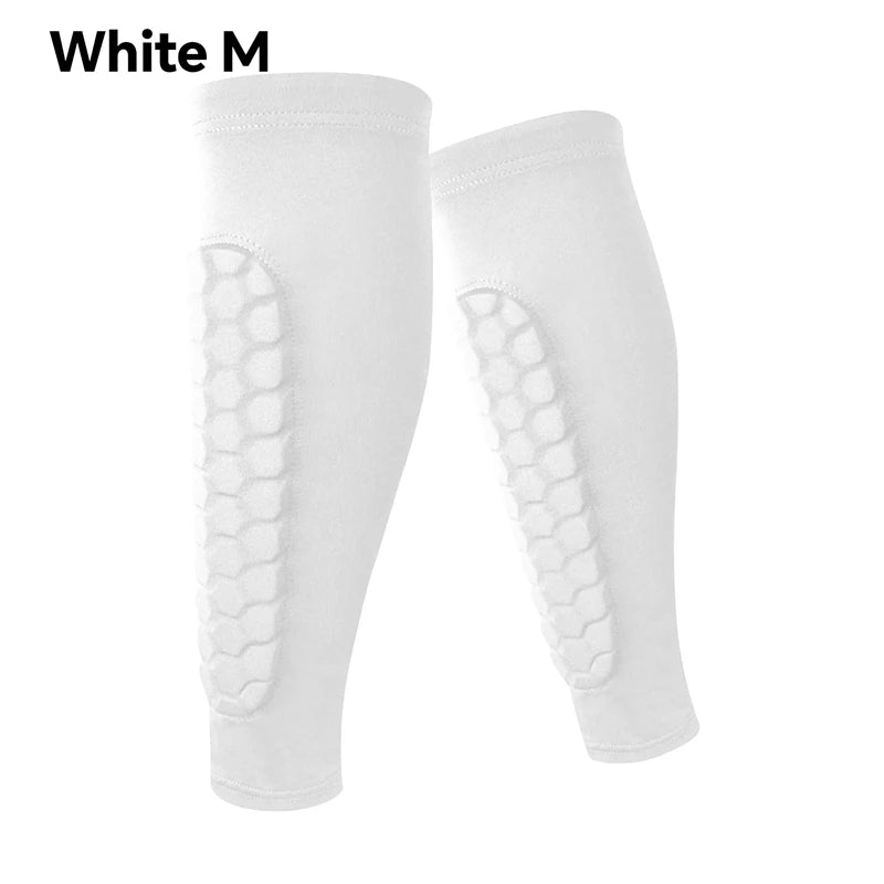 1Pcs Football Shin Guard Socks Sleeves with Foam Calf Compression Sleeve Honeycomb Pads Sports Legging Soccer Equipment