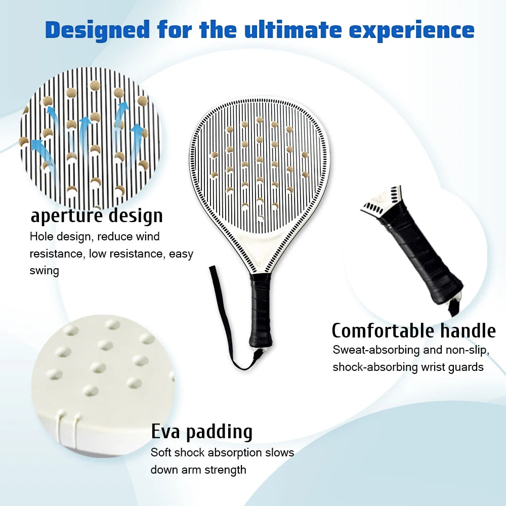 Tennis Racket | Padel Racket, Made of Ultra Light Carbon Fiber Material, with Strong Elasticity and Good Quality