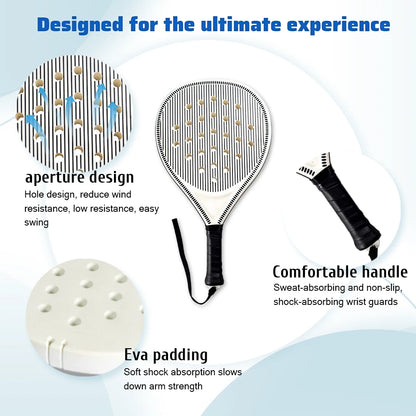 Tennis Racket | Padel Racket, Made of Ultra Light Carbon Fiber Material, with Strong Elasticity and Good Quality