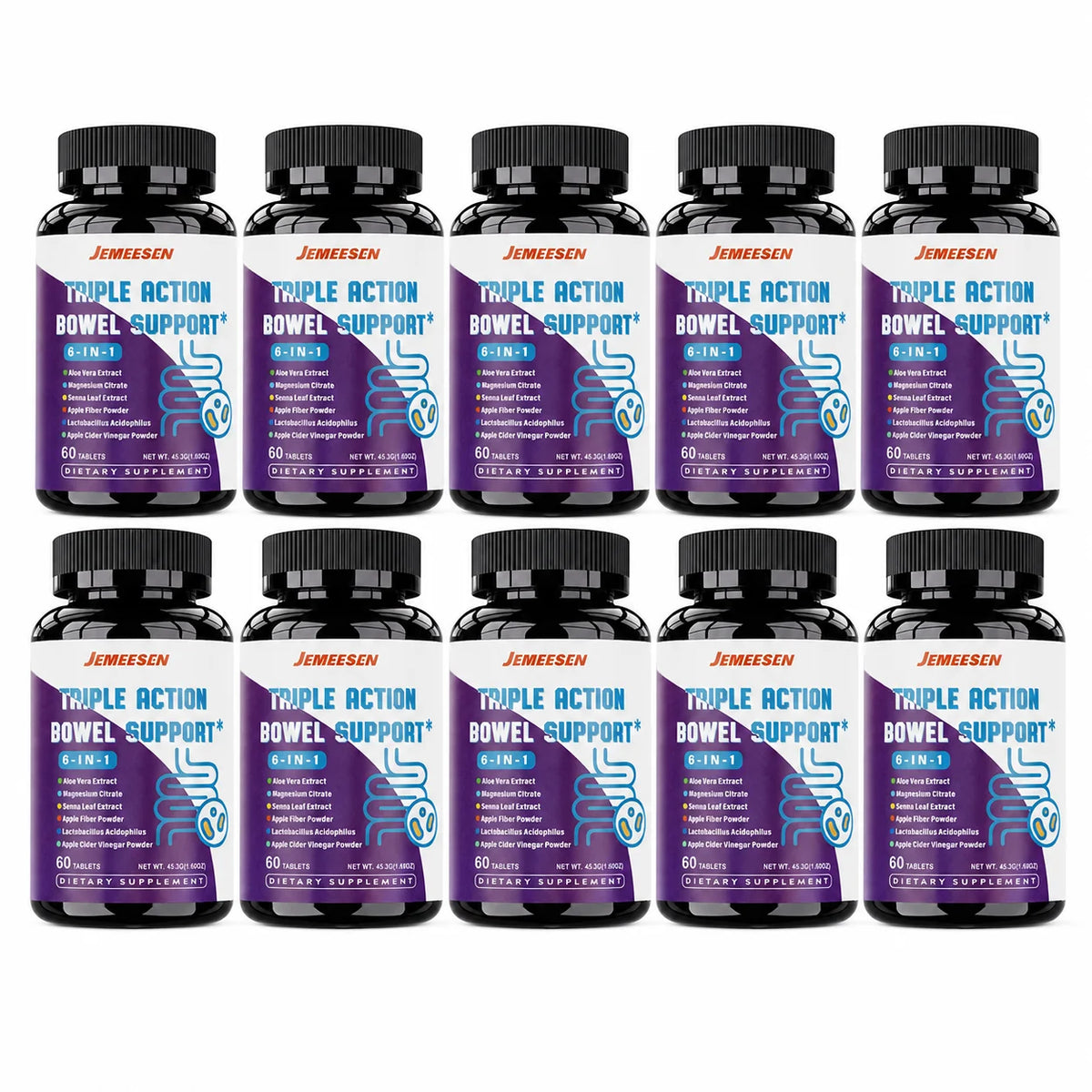 Composite dietary supplement (including psyllium/magnesium),gentle,promotes digestion,making the intestines more comfortable