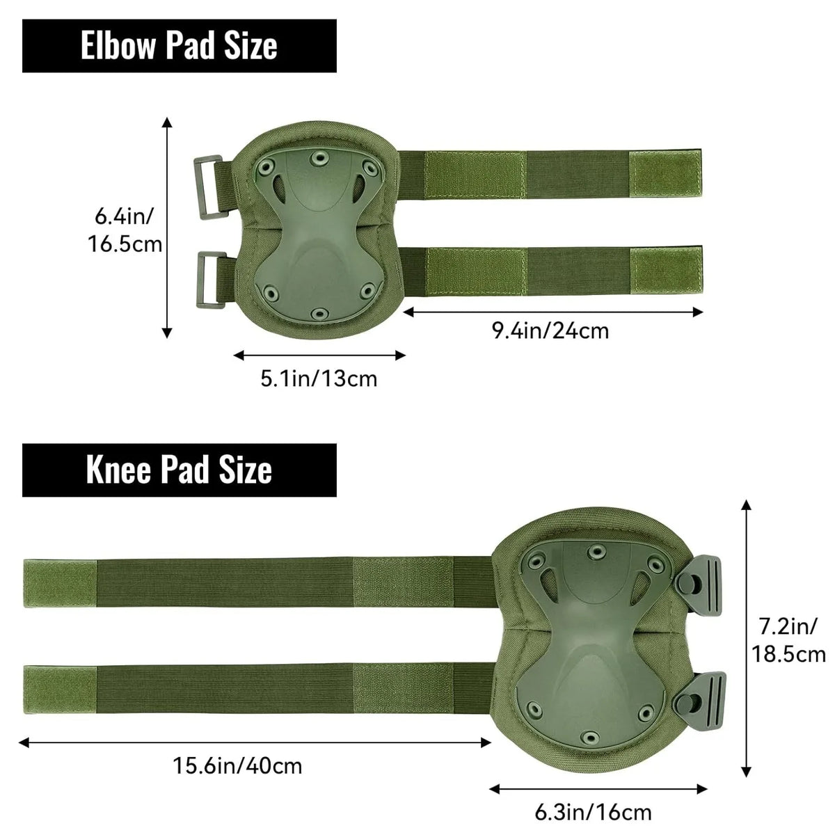 2pcs Professional Tactical Combat Knee and Elbow Protective Pads Sets Advanced Tactical Gear Set