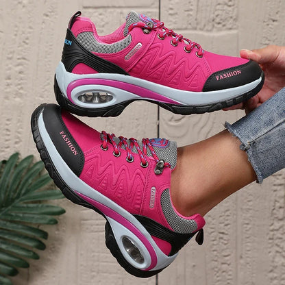 Women's Sports Shoes - Lightweight Comfortable Stylish High-quality Design 2025 Thick Sole  Cushion Walking and Jogging Shoes