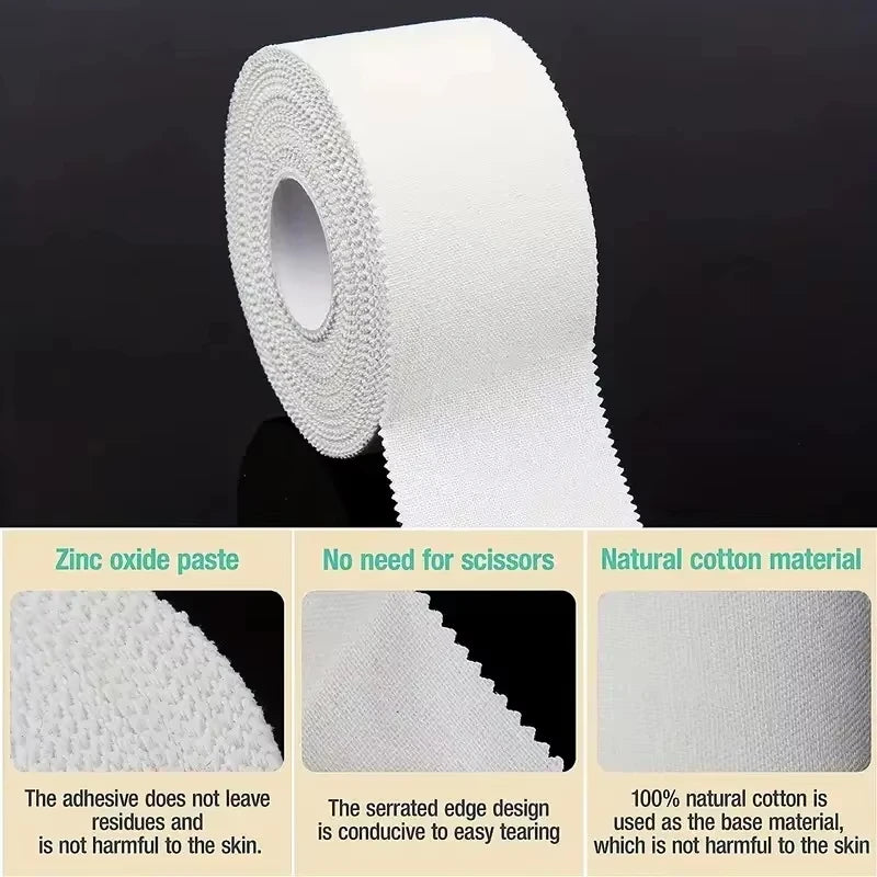 1PC  2.5cm * 9.14m Athletic Trainer Tape Sport Care Tape Sport Strapping Tape Easy To Tear For Sports First Aid Injury Wrap