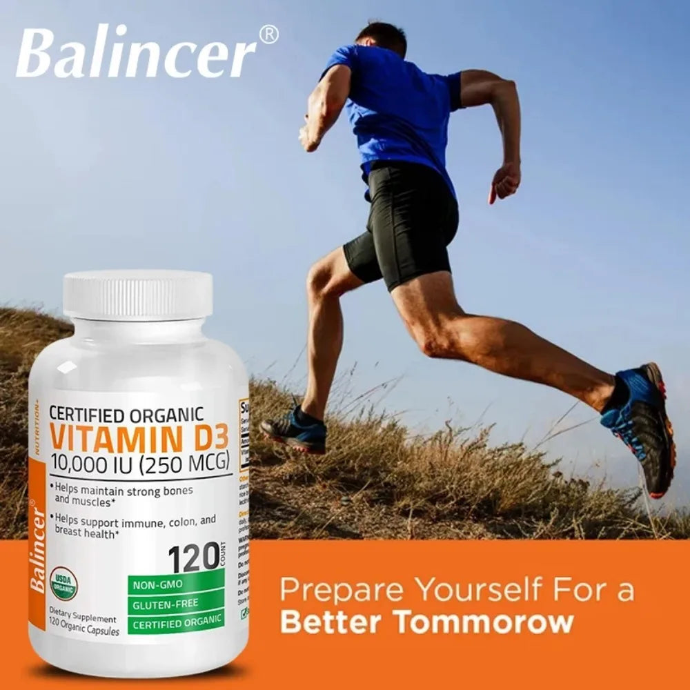 Vitamin D3 - Promotes Healthy Muscle Function and Immune Support, Strong Bones and Nervous System Health, 120 Capsules